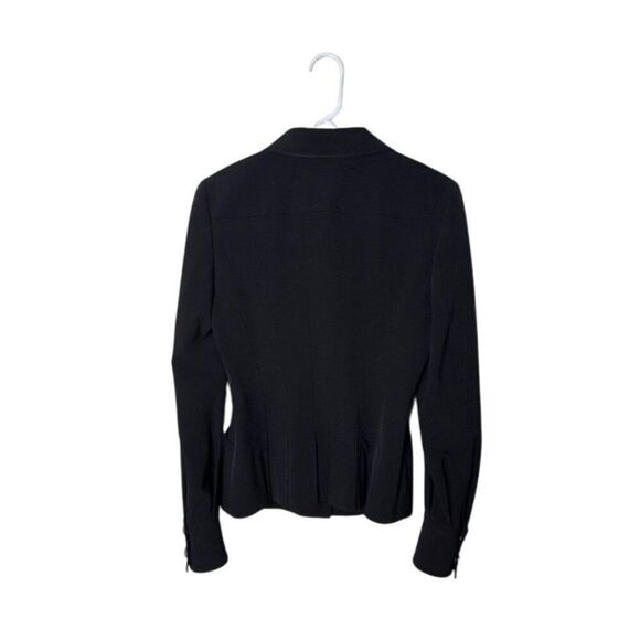 Escada Womens Black Button-Up Jacket Size 34 Long Sleeves Slim Fit Elegant Desig - Picture 2 of 12